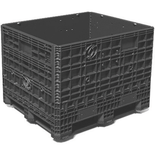 Conteneurs repliables &agrave; usage moyen Bulkpak, 48" lo x 40" la x 34" h, Noir Equipex