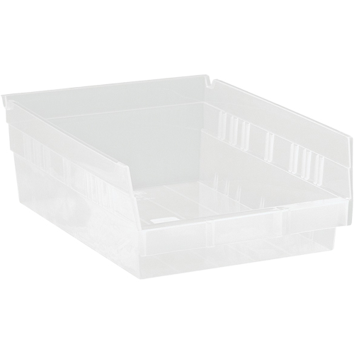 Bacs de rangement pour tablettes, 8-3/8" la x 4" H x 11-5/8" p, Transparent, Capacit&eacute; 30 lb Equipex
