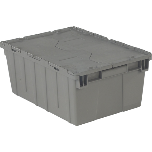 Contenants de distribution Flipak en plastique poly&eacute;thyl&egrave;ne (PE), 21,9" x 15,2" x 9,3", Gris Equipex