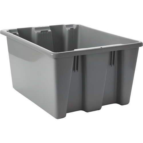 Stack & Nest Palletote Box, 10" x 15.5" x 19.5", Grey Equipex