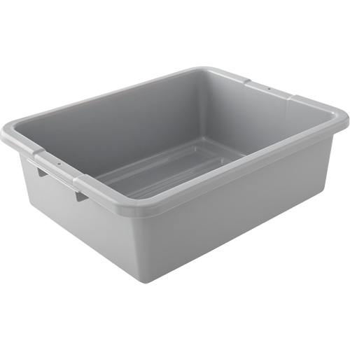 Contenant utilitaire sans compartiments, 7" ha x 21,5" p x 17" lo, Plastique, Gris Equipex
