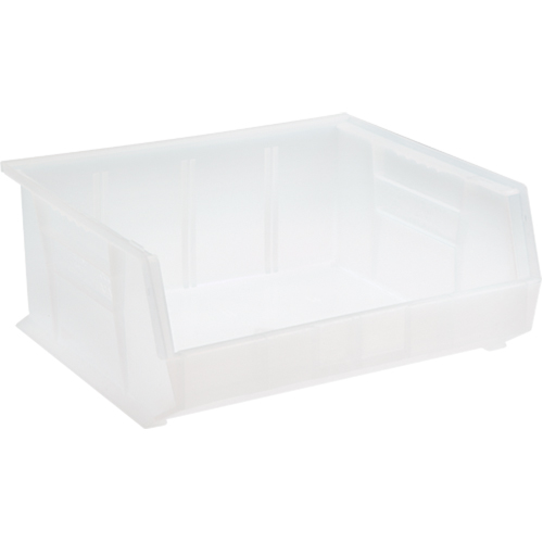 Bac transparent ultra empilable & suspendable, 16-1/2" la, 7" h x 14-3/4" p, Transparent Equipex