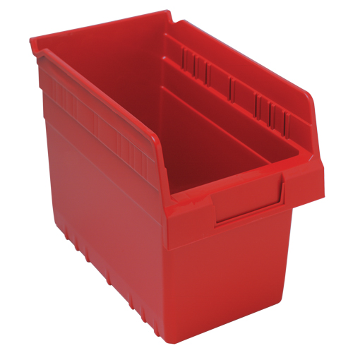 Bacs pour &eacute;tag&egrave;re Store-Max, 6-5/8" la x 8" H x 11-5/8" p, Rouge, Capacit&eacute; 44 lb Equipex