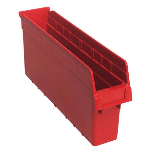 Bacs pour &eacute;tag&egrave;re Store-Max, 4-3/8" la x 8" H x 17-7/8" p, Rouge, Capacit&eacute; 56 lb Equipex