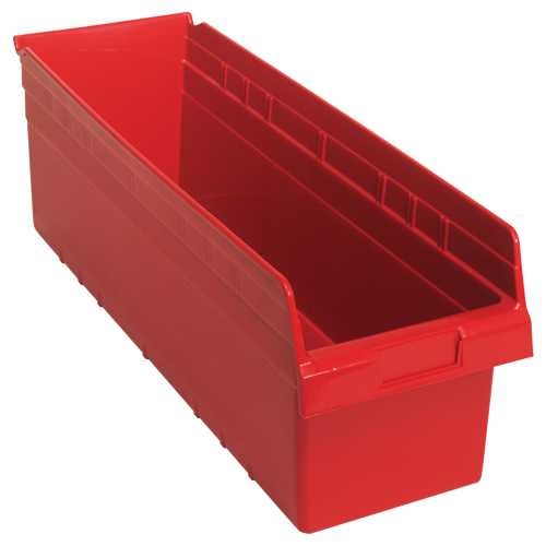 Bacs pour &eacute;tag&egrave;re Store-Max, 8-3/8" la x 8" H x 23-5/8" p, Rouge, Capacit&eacute; 68 lb Equipex