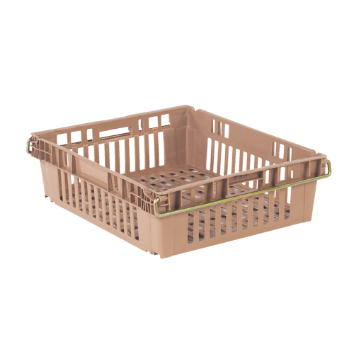 Contenant en plastique empilable Stack-N-Nest pour l'agriculture, 20,3" x 24" x 6,8", Beige Equipex