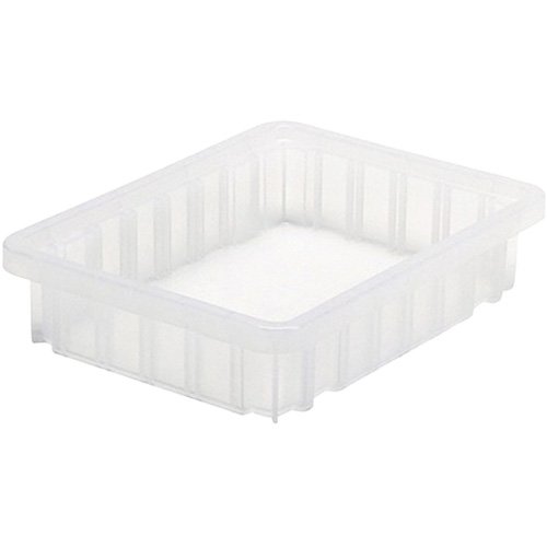 Divider Box&reg; Container, Plastic, 10.875" W x 8.25" D x 2.5" H, Clear Equipex