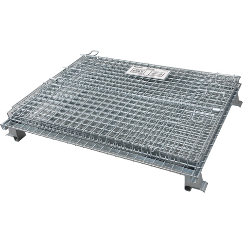 Conteneur repliable en m&eacute;tal grillag&eacute;, 40" la x 48" p x 42" h, Capacit&eacute; de 4000 lb Equipex