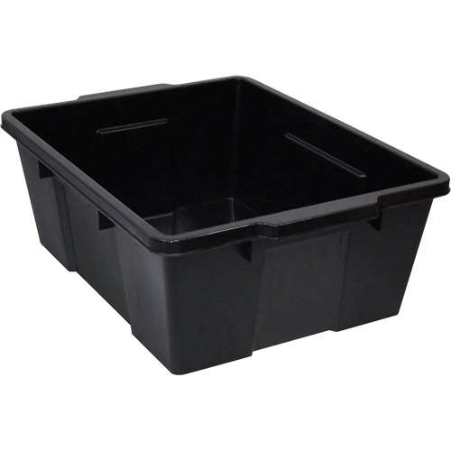 Contenant avec loquets en plastique,  la x 21" p x 7,75" h, Noir Equipex
