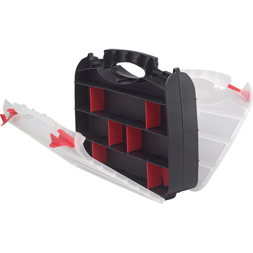 Boîte &agrave; compartiments en plastique, 10,25" la x 12,25" p x 3" h, 32 compartiments Equipex