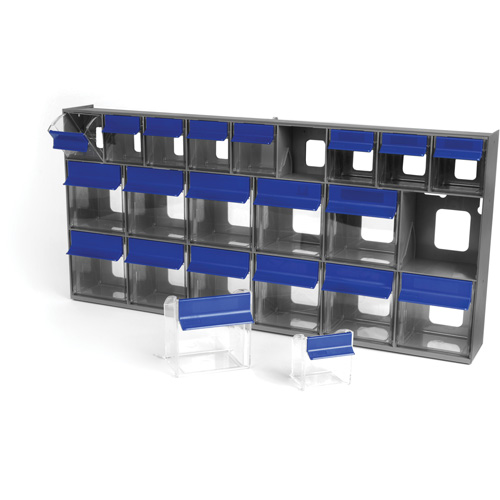 Tilt Bins Unit, 23-5/8" W x 3-5/8" D x 11-1/6" H, 21 Drawers Equipex