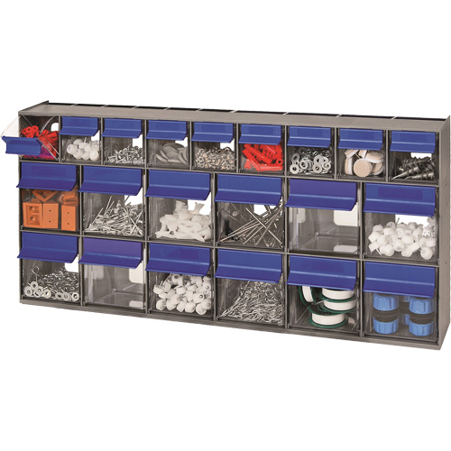 Tilt Bins Unit, 23-5/8" W x 3-5/8" D x 11-1/6" H, 21 Drawers Equipex