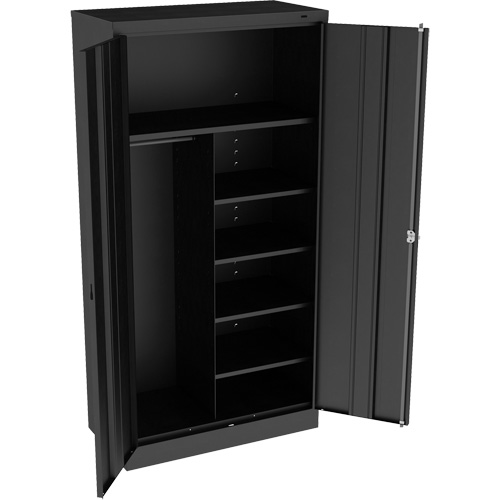 Armoire &agrave; combinaison, 36" la x 18" p x 72" h, Noir Equipex
