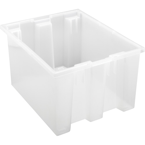 Contenant robuste Stack & Nest, 10" x 15,5" x 19,5", Transparent Equipex