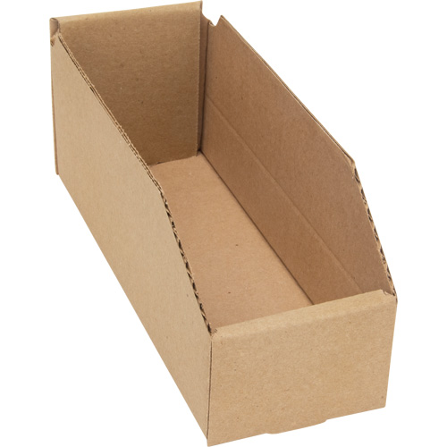 Boîtes profondes en carton ondul&eacute;, 3-3/4" la x 11-1/4" p x 4-1/2" h, Beige Equipex