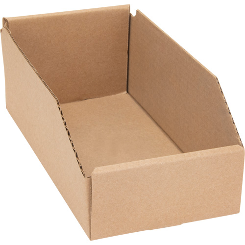 Deep Corrugated Parts Bins, 5-3/4" W x 11-1/4" D x 4-1/2" H, Beige Equipex