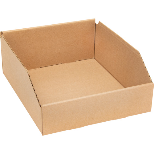 Deep Corrugated Parts Bins, 11-3/4" W x 11-1/4" D x 4-1/2" H, Beige Equipex