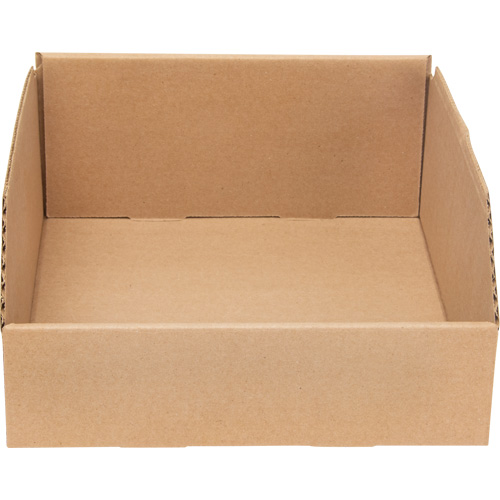 Deep Corrugated Parts Bins, 11-3/4" W x 11-1/4" D x 4-1/2" H, Beige Equipex