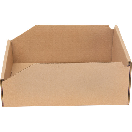 Deep Corrugated Parts Bins, 11-3/4" W x 11-1/4" D x 4-1/2" H, Beige Equipex