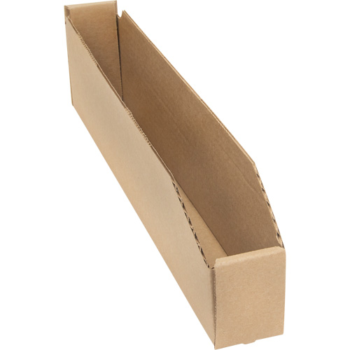 Deep Corrugated Parts Bins, 2-7/8" W x 17-1/4" D x 4-1/2" H, Beige Equipex