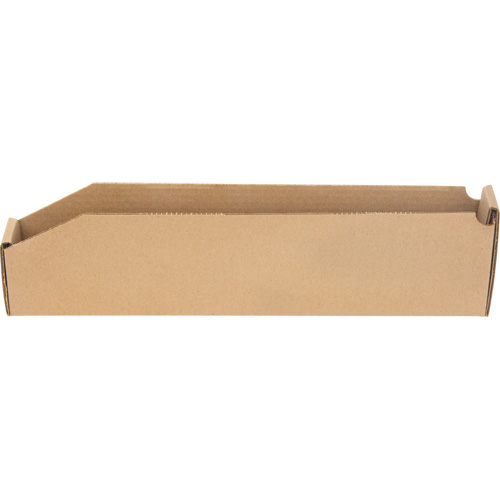 Deep Corrugated Parts Bins, 2-7/8" W x 17-1/4" D x 4-1/2" H, Beige Equipex