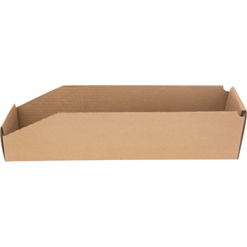 Deep Corrugated Parts Bins, 3-3/4" W x 17-1/4" D x 4-1/2" H, Beige Equipex