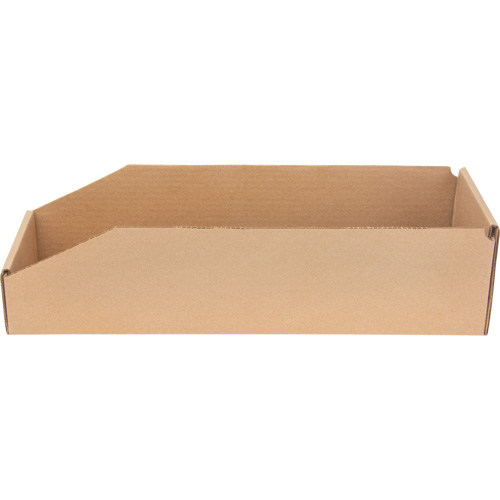 Boîtes profondes en carton ondul&eacute;, 5-3/4" la x 17-1/4" p x 4-1/2" h, Beige Equipex