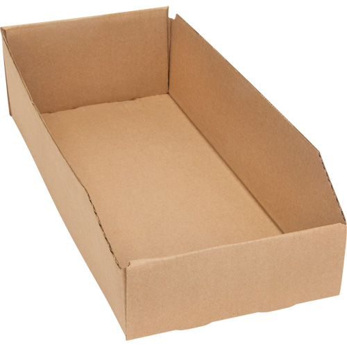 Deep Corrugated Parts Bins, 7-3/4" W x 17-1/4" D x 4-1/2" H, Beige Equipex