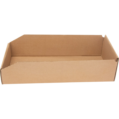 Deep Corrugated Parts Bins, 7-3/4" W x 17-1/4" D x 4-1/2" H, Beige Equipex
