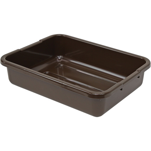 Bac d'entreposage tout usage &agrave; fond rainur&eacute;, 5" ha x 15" p x 21" lo, Plastique, Brun Equipex