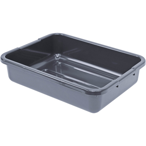 Bac d'entreposage tout usage &agrave; fond rainur&eacute;, 5" ha x 15" p x 21" lo, Plastique, Gris Equipex