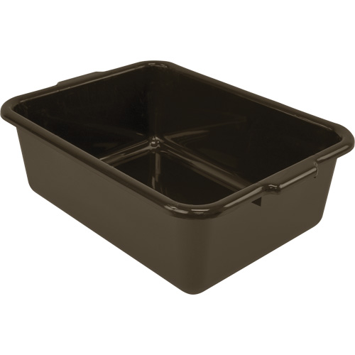 Bac d'entreposage tout usage &agrave; fond plat, 7" ha x 15" p x 21" lo, Plastique, Brun Equipex