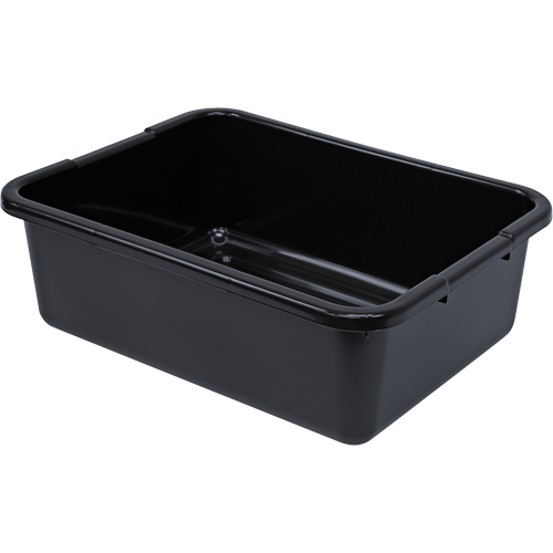 All-Purpose Ribbed-Bottom Storage Tub, 7" H x 15" D x 21" L, Plastic, Black Equipex