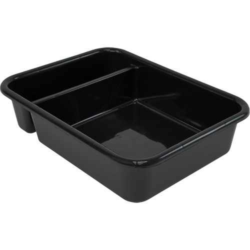 All-Purpose Compartmentalized Storage Tub, 7" H x 15" D x 20" L, Plastic, Black Equipex