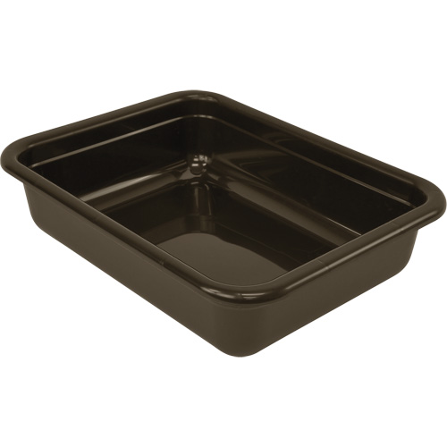 All-Purpose Flat-Bottom Storage Tub, 5" H x 17" D x 22" L, Plastic, Grey Equipex