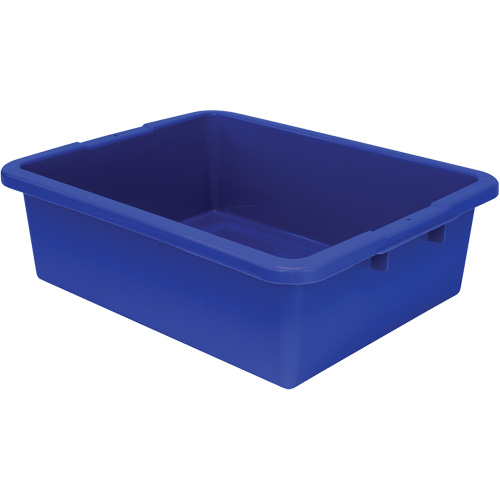 Bac d'entreposage tout usage &agrave; fond rainur&eacute;, 7" ha x 17" p x 22" lo, Plastique, Bleu Equipex