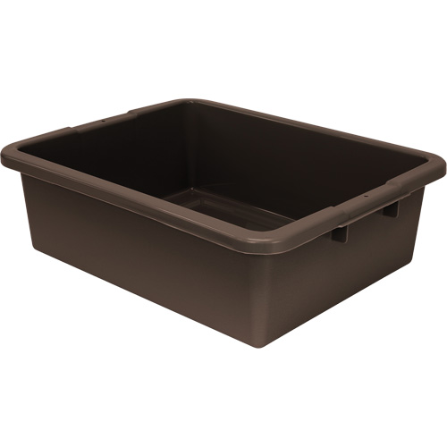 Bac d'entreposage tout usage &agrave; fond rainur&eacute;, 7" ha x 17" p x 22" lo, Plastique, Brun Equipex