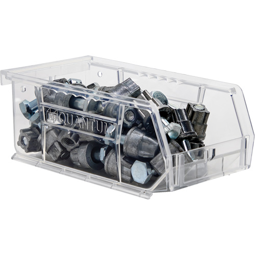 Crystal Clear Ultra Bins, 4-1/8" W x 3" H x 7-3/8" D, Clear Equipex