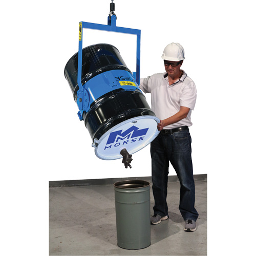 Ensemble de l&egrave;ve-baril manuel inclinable, Baril de 55 gal. US (45 gal. imp.), Capacit&eacute; 800 lb/363 kg Equipex