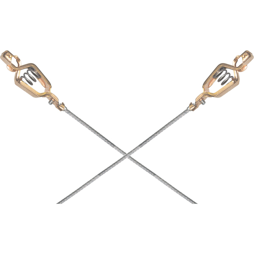 Light-Duty Bonding & Grounding Wire Assemblies - Two Alligator Clips Equipex