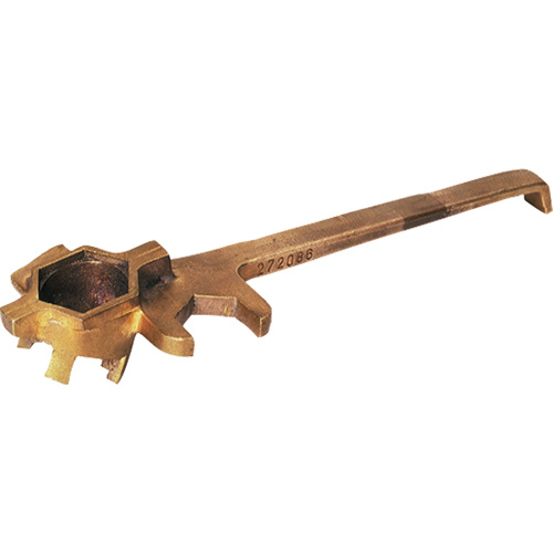 Cl&eacute; anti&eacute;tincelante de luxe pour barils, Ouverture de 1-1/4", Poign&eacute;e 3-1/4", Alliage de bronze Equipex