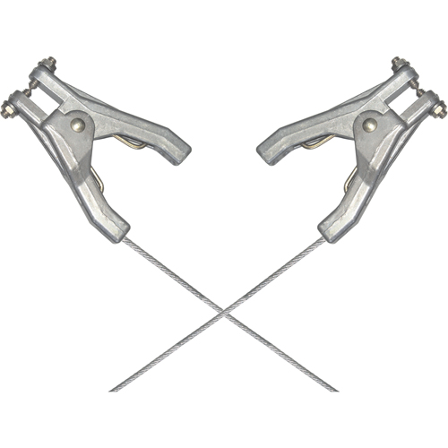 Heavy-Duty Bonding & Grounding Wire Assemblies - Two Hand Clamp Connectors Equipex