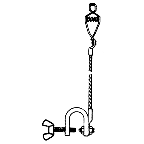 Light-Duty Bonding & Grounding Wire Assemblies - Alligator Clip & Small C-Clamps Equipex