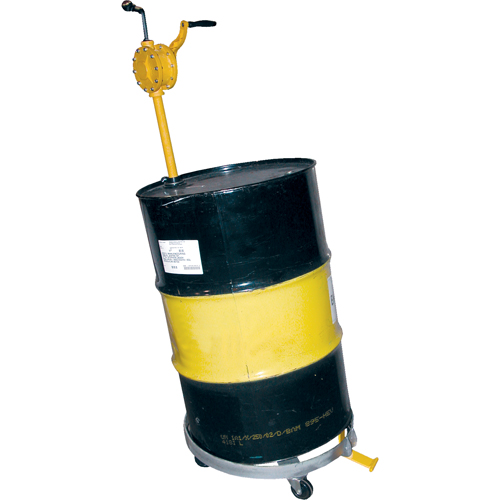 Tilting Drum Dollies, Steel, 900 lbs. Capacity, 23-1/2" Diameter, Hard Rubber Casters Equipex