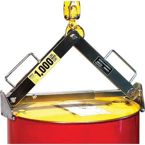 Drum Lifter, 30 - 85 US Gal. (25 - 70 Imperial Gal.), 1000 lbs./454 kg. Cap. Equipex