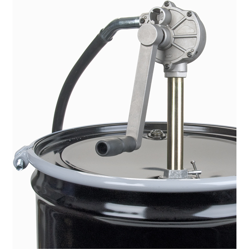 Rotary Type Drum Pump, Aluminum, Fits 15-55 Gal., 6-3/4 oz. per revolution Equipex