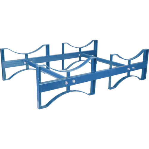 Drum Stacking Rack, 2 Drums, 1600 lbs. Capacity, 45-1/2" W x 30" D x 12-1/2" H Equipex