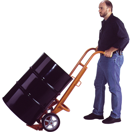 Chariots ergonomiques pour baril, Fabriqu&eacute; en Acier, 55 - 85 gal. US (45 - 70 gal. imp.) Equipex