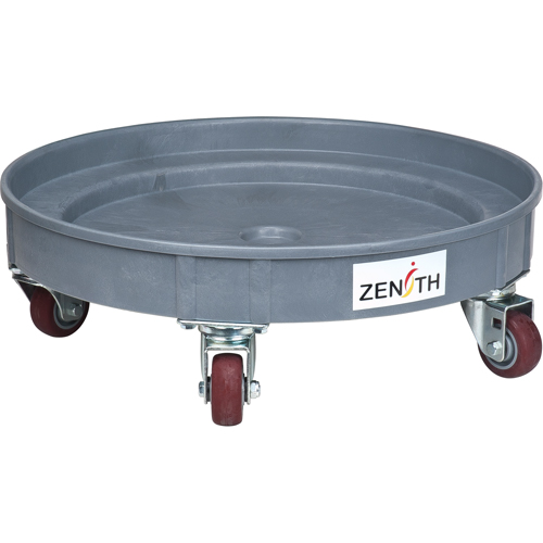Leak Containment Drum Dolly, 24.25" dia. X 7.625" H, 1.5 US Gal. Spill Cap. Equipex
