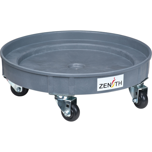 Socle roulant pour baril de confinement des fuites, 24,25" dia. X 7,625" h, Cap. de d&eacute;versement 1,5 gal. US Equipex